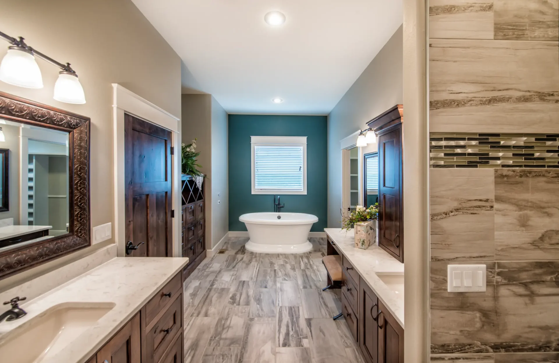 Custom home living room