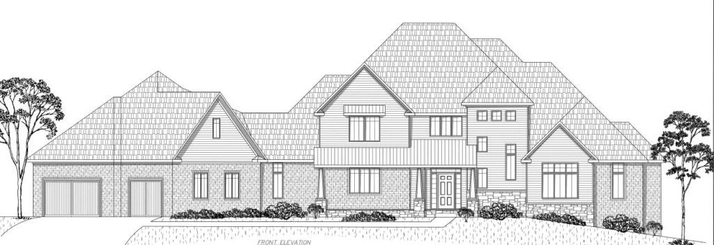 Custom home living room