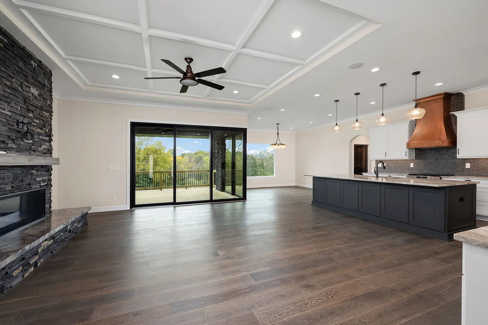 interior space design in kitchen
